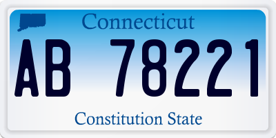 CT license plate AB78221