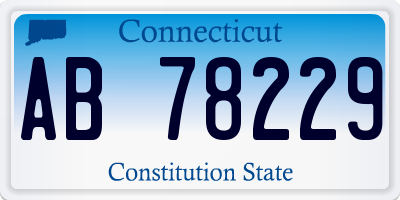 CT license plate AB78229