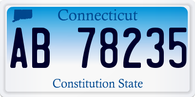 CT license plate AB78235