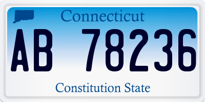 CT license plate AB78236