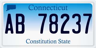 CT license plate AB78237