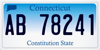 CT license plate AB78241