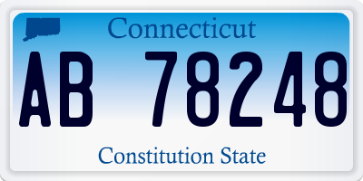 CT license plate AB78248