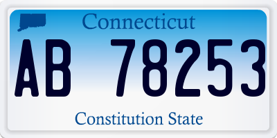 CT license plate AB78253