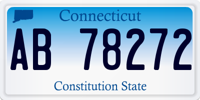 CT license plate AB78272