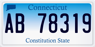 CT license plate AB78319