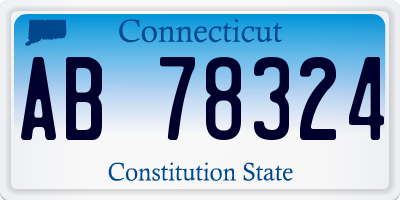 CT license plate AB78324