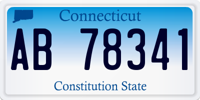 CT license plate AB78341