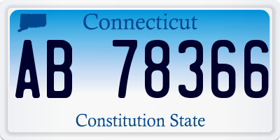 CT license plate AB78366