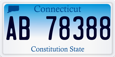 CT license plate AB78388