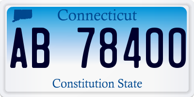 CT license plate AB78400