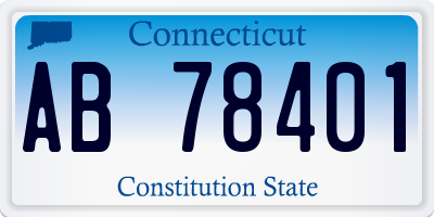 CT license plate AB78401