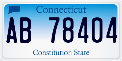 CT license plate AB78404