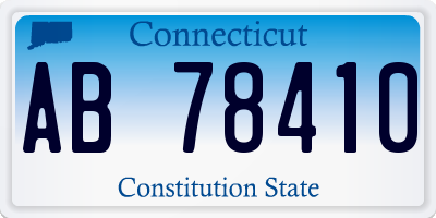 CT license plate AB78410