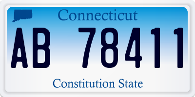 CT license plate AB78411