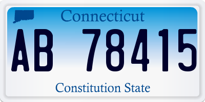 CT license plate AB78415