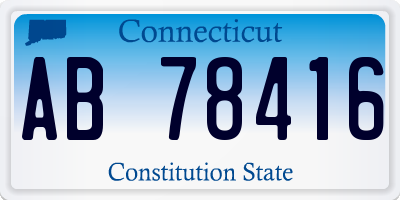 CT license plate AB78416