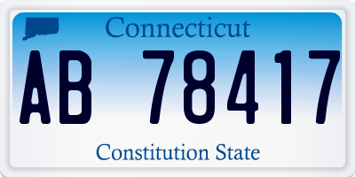 CT license plate AB78417