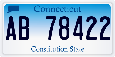 CT license plate AB78422
