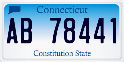 CT license plate AB78441