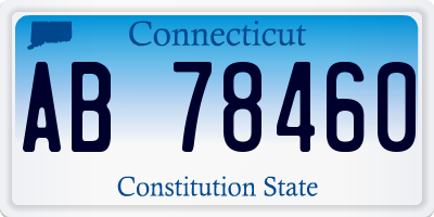 CT license plate AB78460