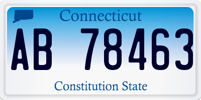 CT license plate AB78463