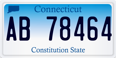 CT license plate AB78464