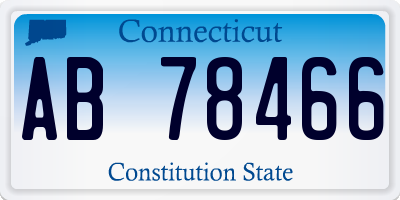CT license plate AB78466