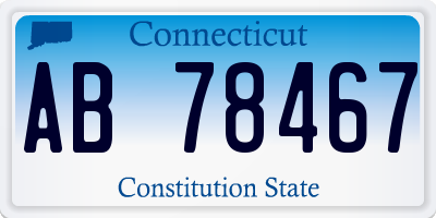 CT license plate AB78467