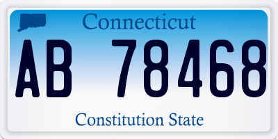 CT license plate AB78468
