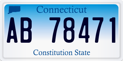 CT license plate AB78471