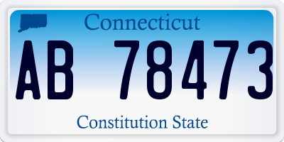 CT license plate AB78473