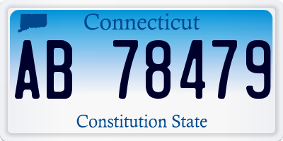 CT license plate AB78479