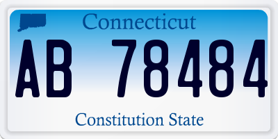 CT license plate AB78484
