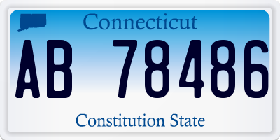 CT license plate AB78486