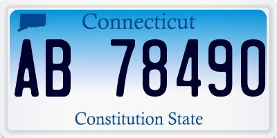 CT license plate AB78490