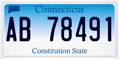 CT license plate AB78491