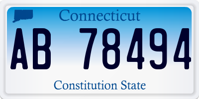 CT license plate AB78494