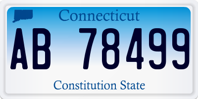 CT license plate AB78499