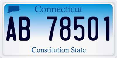 CT license plate AB78501