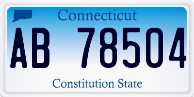 CT license plate AB78504