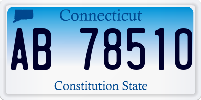 CT license plate AB78510