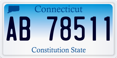 CT license plate AB78511