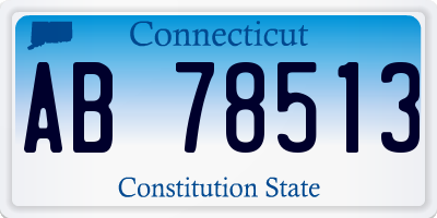 CT license plate AB78513
