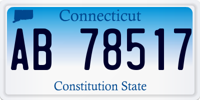 CT license plate AB78517