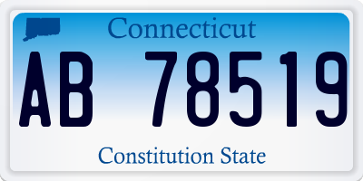 CT license plate AB78519