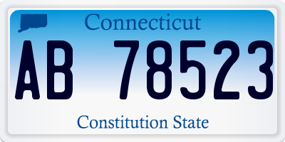 CT license plate AB78523