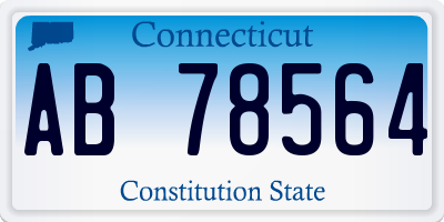 CT license plate AB78564