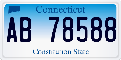 CT license plate AB78588