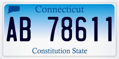 CT license plate AB78611